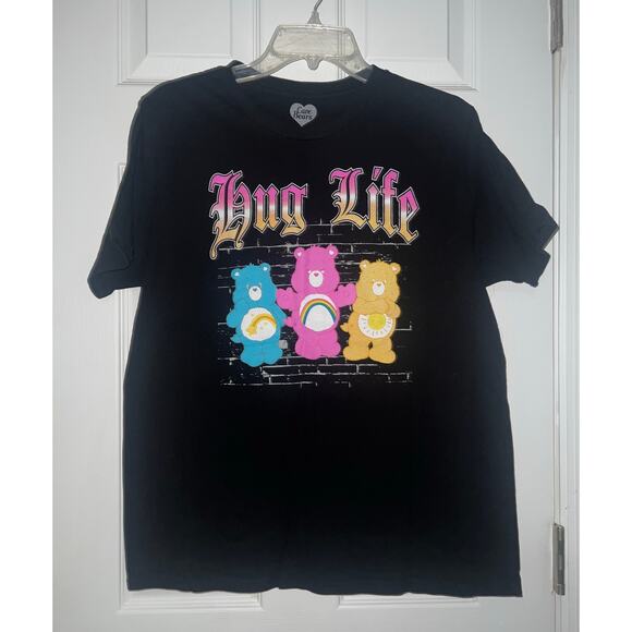 Care Bears Other - Mad Engine Care Bears Hug Life Black T-Shirt Men's Unisex Size Large L